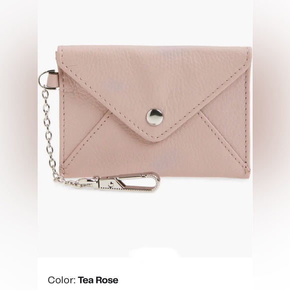 Aimee Kestenberg “ Ashley Pouch” Leather Wallet Clip in Tea Rose *NWT - Picture 8 of 12